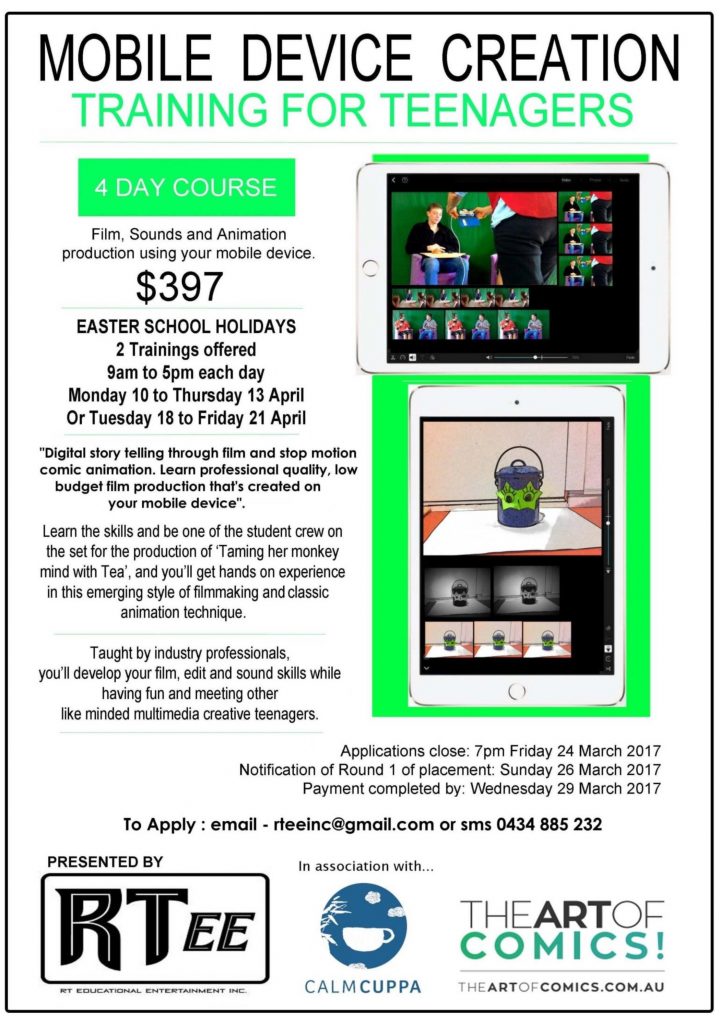 Mobile device film animation training Easter 17-1