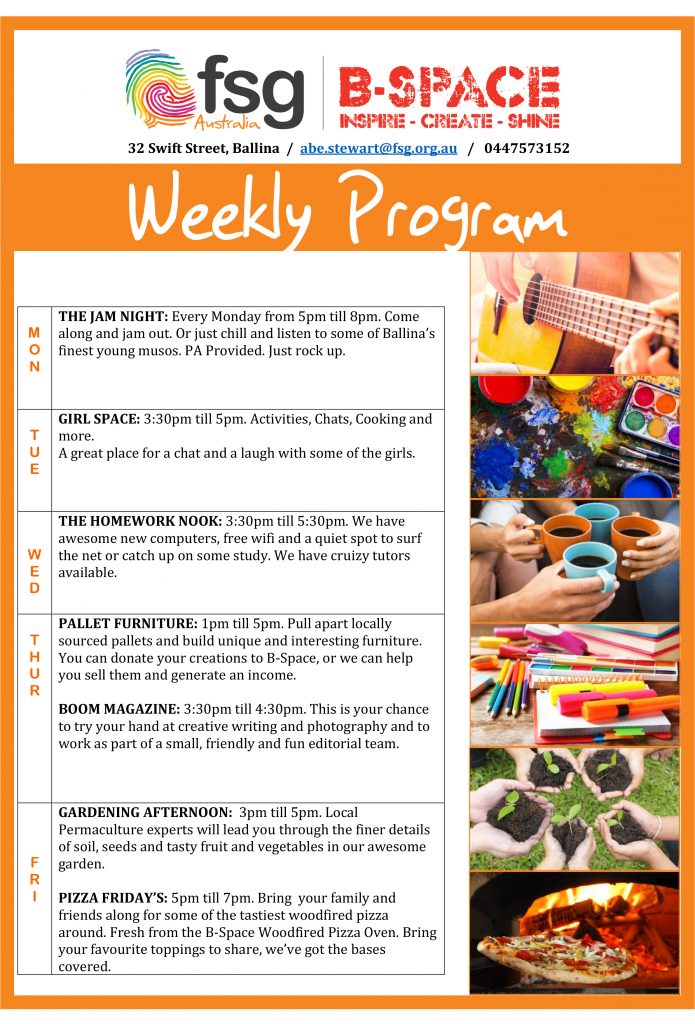 BSpace Weekly Program term 2 2017