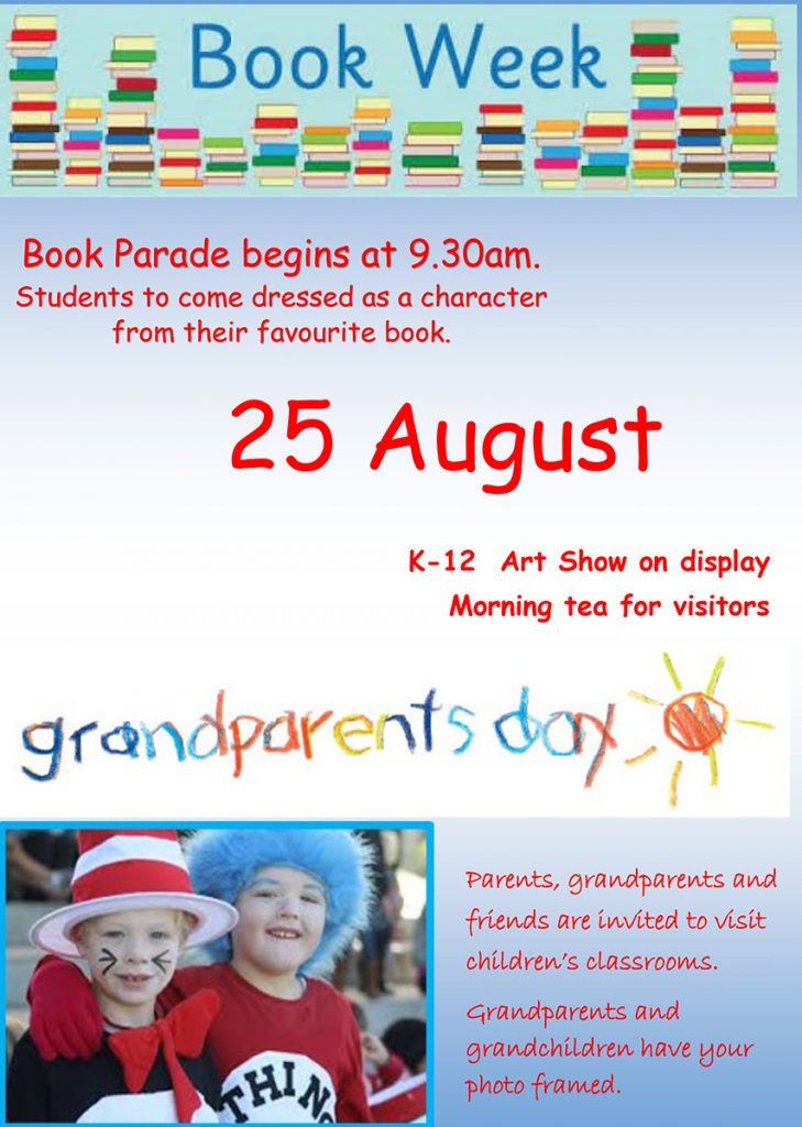 Grandparents and bookweek flyer