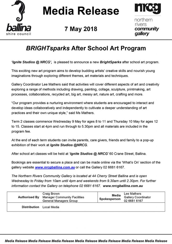 NRCG_Media-Release_Bright-Sparks-After-School-Art-Classes_May-2018-1