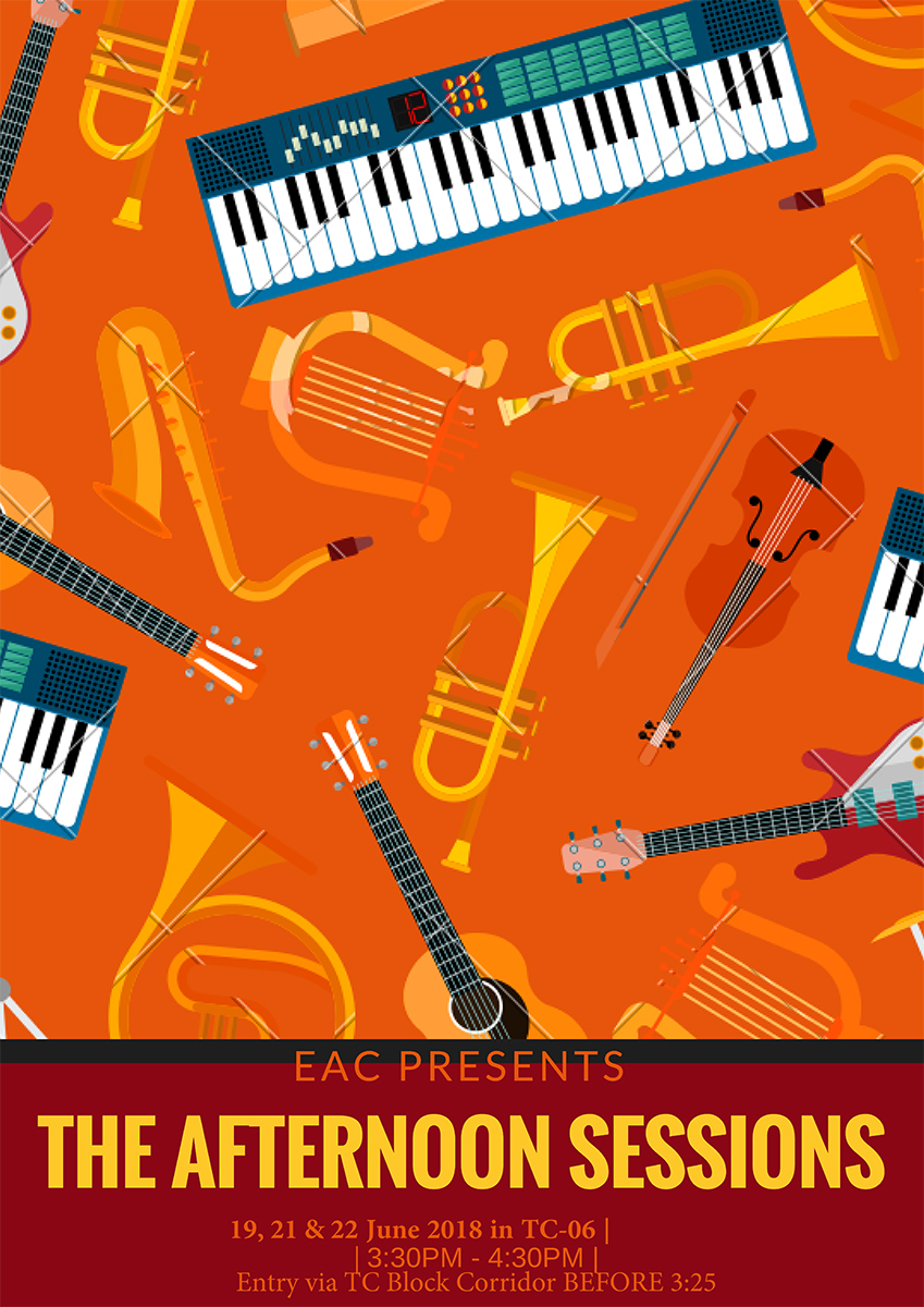 Orange Instruments Jazz Music Quote Poster