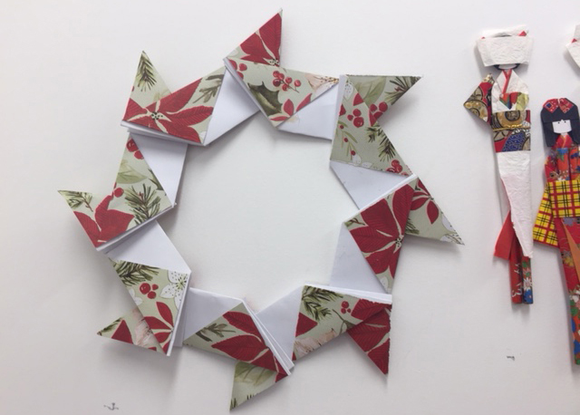 Nihongo Origami wreath