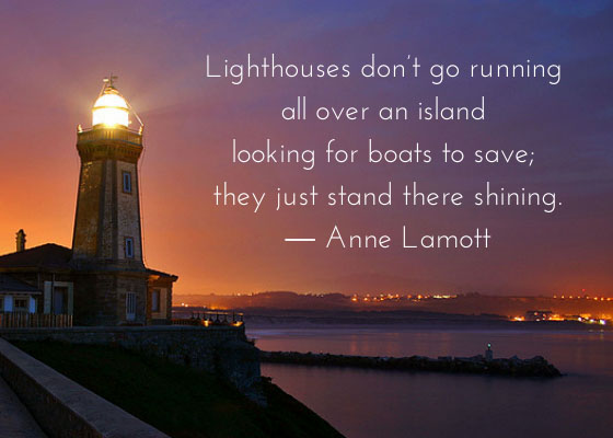 Maggie Dent Quote Lighthouse
