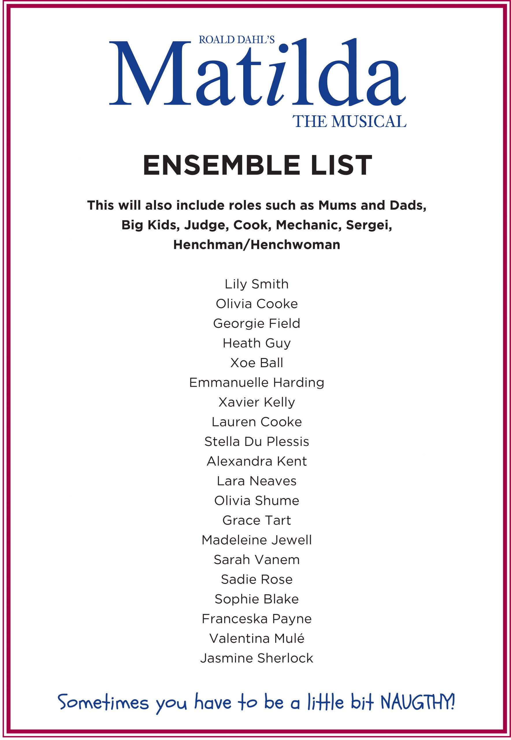 Matilda Cast List 2