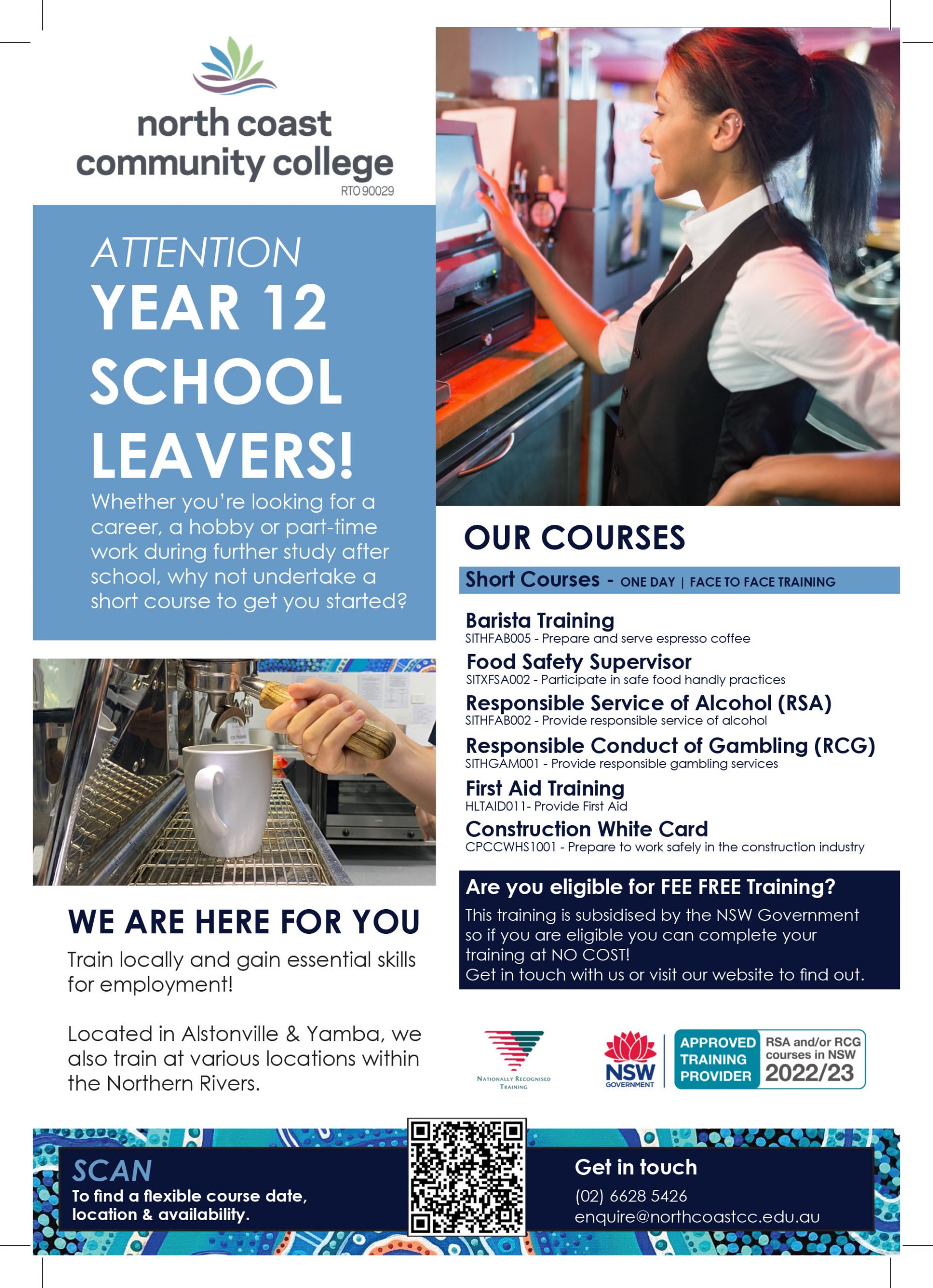 Northern Rivers Community College Year 12 Free Short Courses 2022