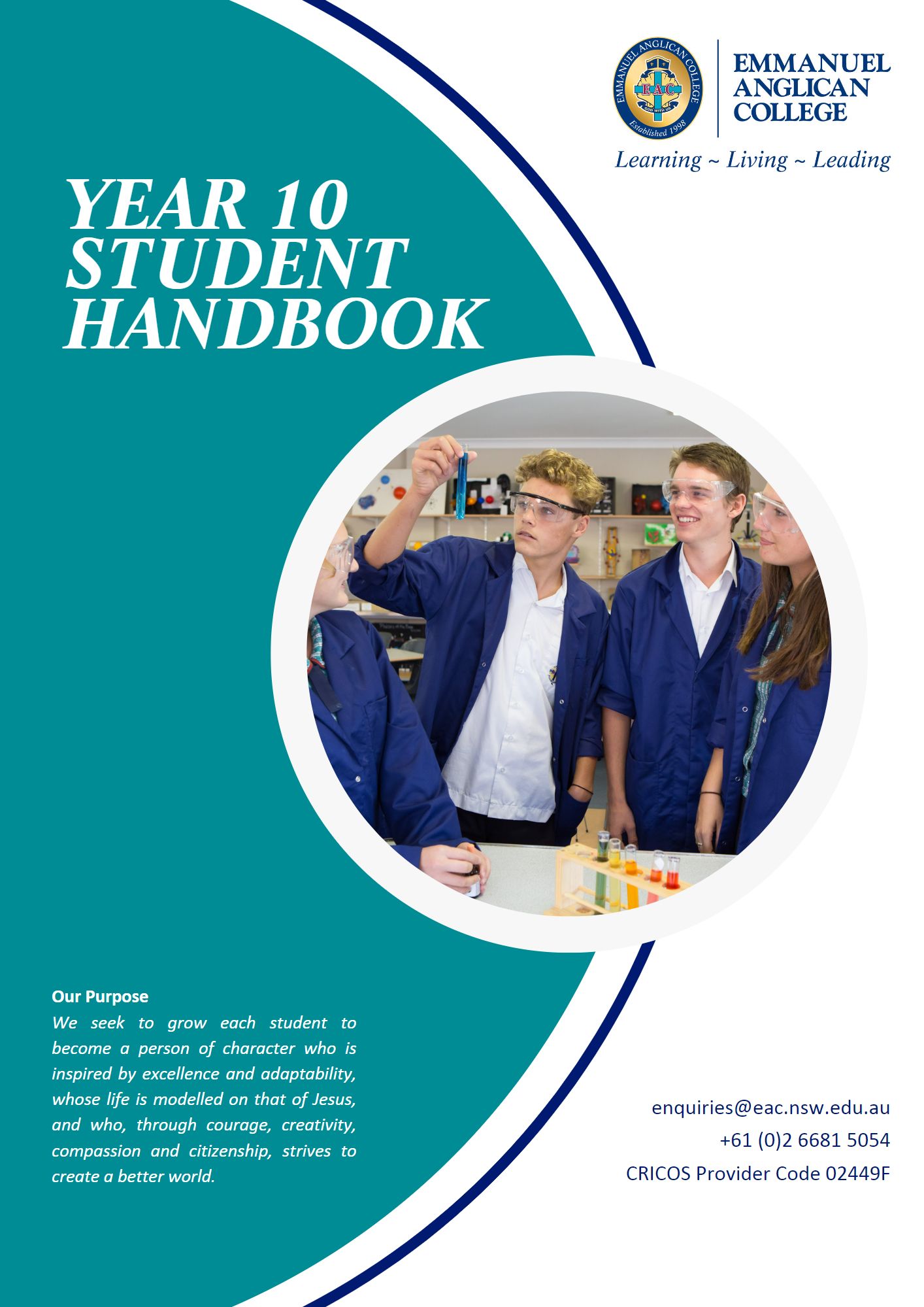 Year 10 Student Handbook Cover Page