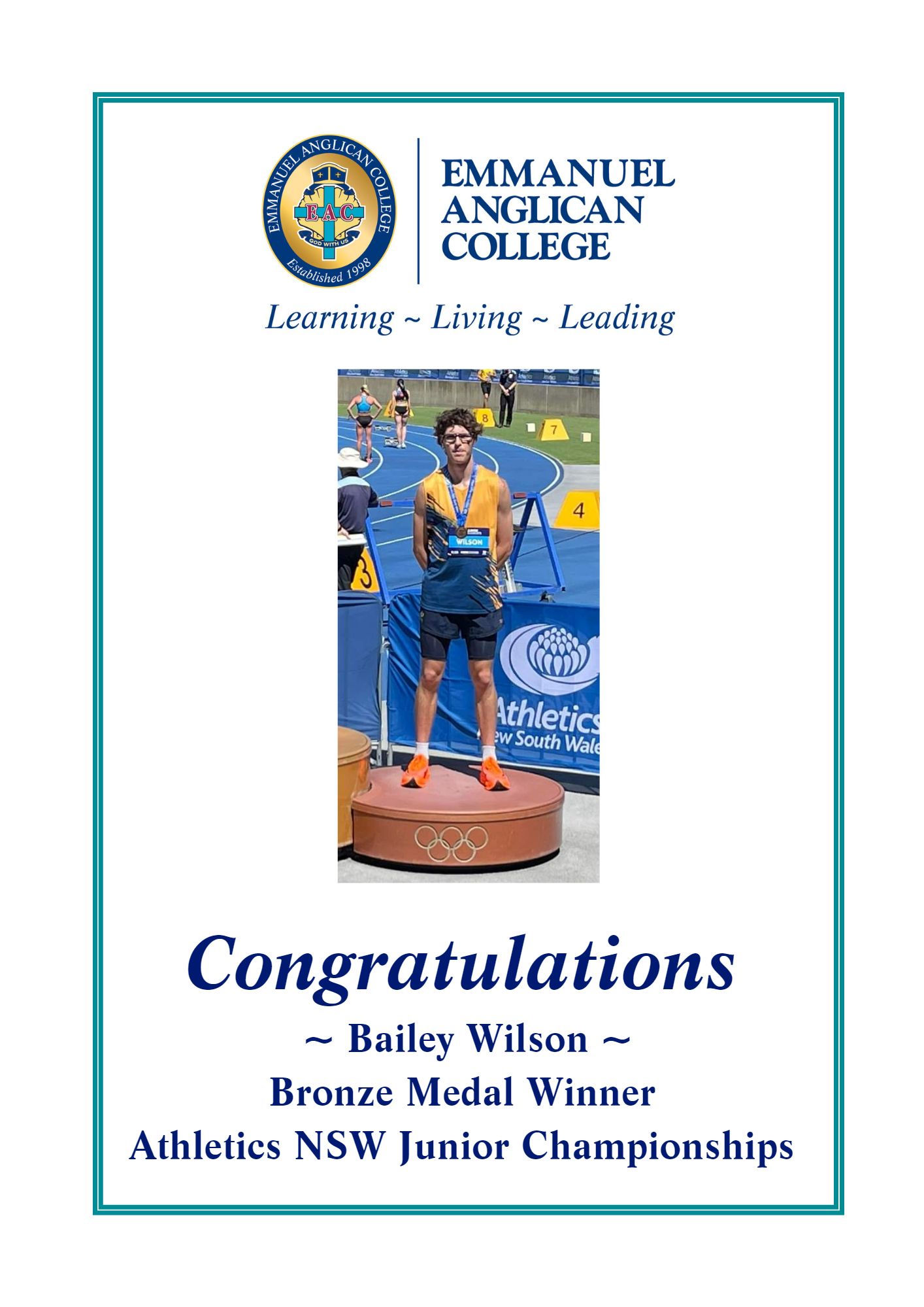 Congratulations Bailey Wilson